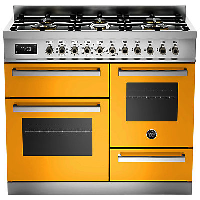 Bertazzoni Professional Series Dual Fuel Range Cooker Yellow